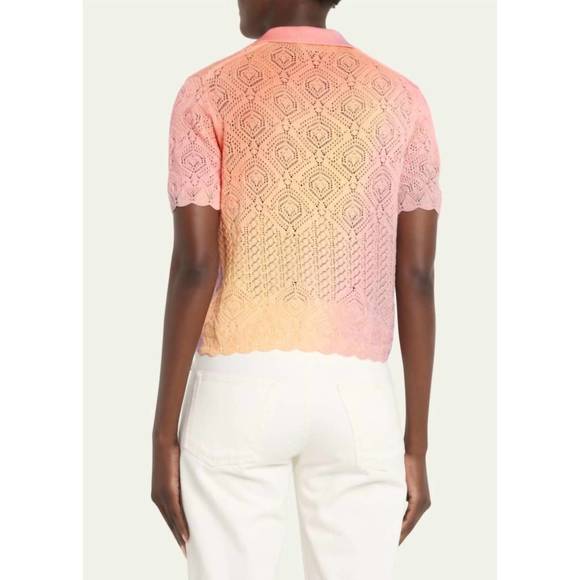 NEW JONATHAN SIMKHAI women's thelma ombré tee in azalea ombre - Picture 3 of 4